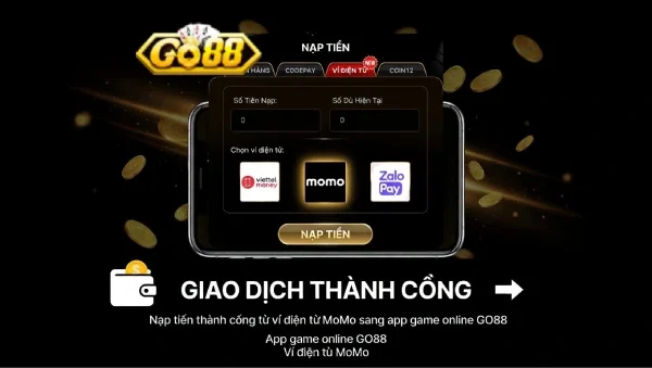 Nạp tiền Go88 qua ví MoMo